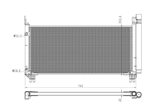 Condensator climatizare (cu uscator) potrivit LEXUS RX 3.5H 10.15-