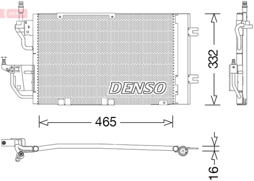 Condensator climatizare (cu uscator) potrivit OPEL ASTRA H, ASTRA H CLASSIC, ASTRA H GTC, ASTRA H/KOMBI, ZAFIRA B, ZAFIRA B/MINIVAN 1.3D-2.0 03.04- - Img 1