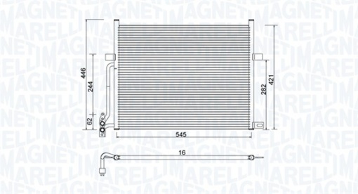 Condensator climatizare potrivit BMW 3 (E46), 5 GRAN TURISMO (F07), Z4 (E85), Z4 (E86) 1.6-3.2 12.97-02.17