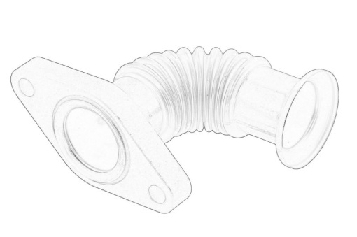 Conducta tubulara supapa EGR potrivit CITROEN C4, C4 GRAND PICASSO I, C4 I, C4 PICASSO I, C5 II, C5 III, C8, JUMPY II; FIAT SCUDO; LANCIA PHEDRA; PEUGEOT 307 2.0D 05.99-