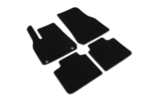 Covoras podea cauciuc CUSTO POL Velours, 4 buc, fata/spate, set, culoare negru, potrivit TESLA MODEL Y 03.19-