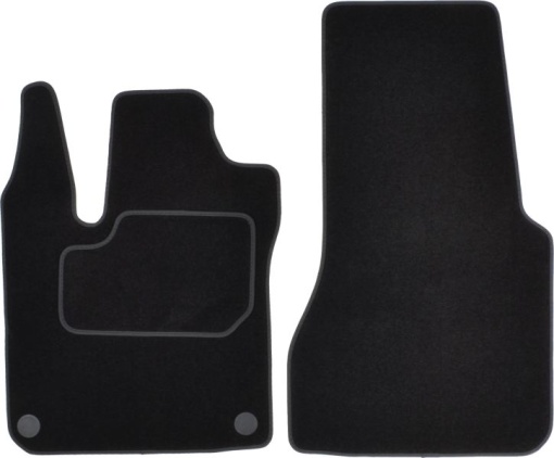 Covoras podea cauciuc MAMMOOTH Velours, 2 buc, fata, set, culoare negru, potrivit SMART FORTWO 07.14-, Coupe
