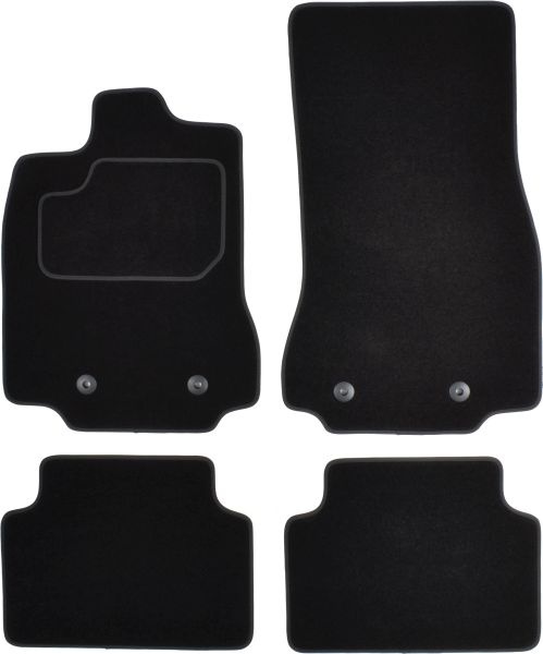 Covoras podea cauciuc MAMMOOTH Velours, 4 buc, fata/spate, set, culoare negru, potrivit JAGUAR XF I 03.08-04.15, Saloon