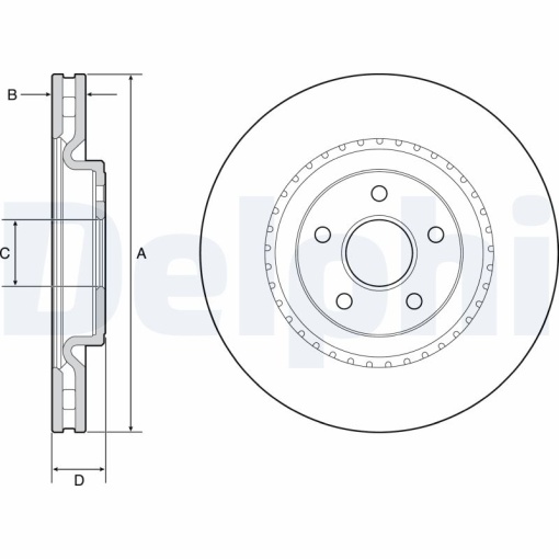 Disc frana Fata Dreapta/Stanga potrivit JEEP GRAND CHEROKEE IV 3.0D-6.4 11.10-