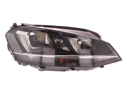 Far Dreapta (bi-xenon, D3S/H7, electric, cu motor, culoare insertie: negru, culoare semnalizator: transparent) potrivit VW GOLF ALLTRACK VII, GOLF SPORTSVAN VII, GOLF VII