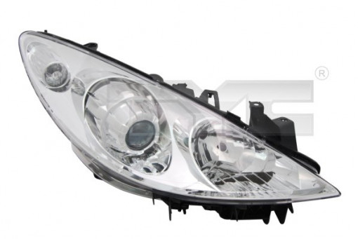 Far dreapta (H1/H7, reglaj electric, cu motoras, fundal cromat) PEUGEOT 307, 307 CC, 307 SW