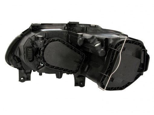 Far dreapta (H1/H7, reglaj electric, cu motoras, fundal cromat) VW CADDY III, TOURAN