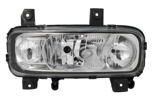 Far dreapta (H1/H7/W5W, electric, cu motor, cu lumina de ceata, culoare insert: crom platinat)