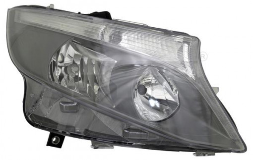 Far Dreapta (H15/H7, electric, cu motor, culoare insertie: gri) potrivit MERCEDES V (W447), VITO MIXTO (DOUBLE CABIN), VITO TOURER (W447), VITO (W447)