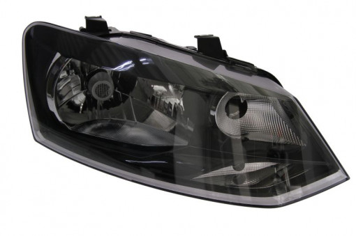 Far Dreapta (H4, electric, cu motor, culoare insertie: negru) potrivit VW POLO, POLO IV, POLO V
