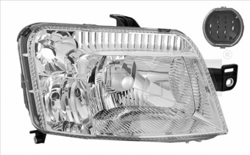 Far dreapta (H4, electric, cu motoras) FIAT PANDA 2003-2012
