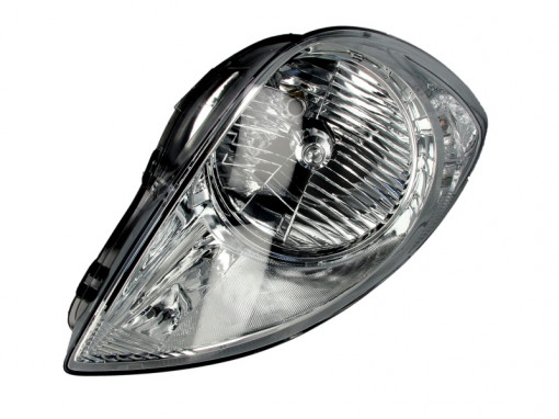 Far dreapta (H4, electric, cu motoras, fundal cromat) HYUNDAI I20