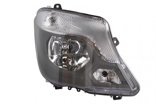 Far dreapta (H7, reglaj electric, cu motoras, fundal cromat, fundal transparent) MERCEDES SPRINTER 3,5-T (906), SPRINTER 3-T (906), SPRINTER 4,6-T (906) dupa 2013