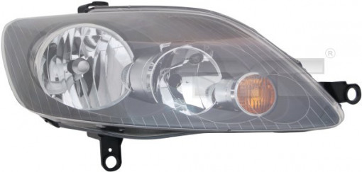 Far dreapta (H7, reglaj electric, cu motoras, fundal negru/insertii crom) VW GOLF 2005-2013 - Img 1