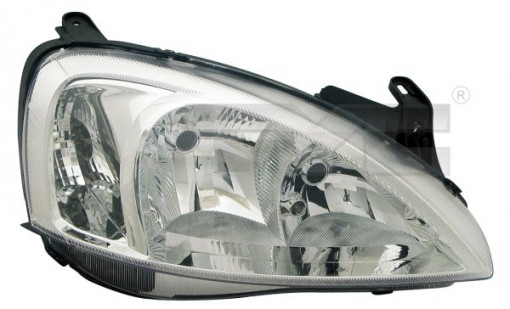 Far dreapta (H7, reglaj electric, fundal cromat) OPEL COMBO, CORSA 2000-2010