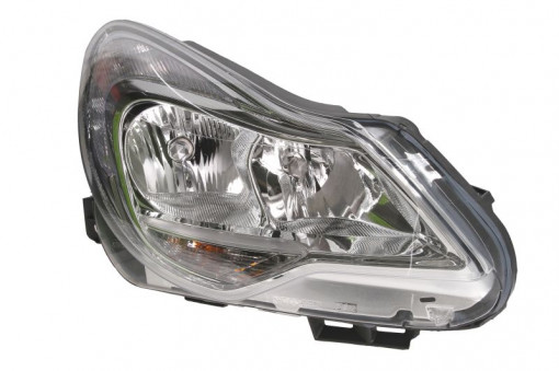 Far Dreapta (halogen, H1/H7, electric, cu motor, culoare insertie: cromat, culoare semnalizator: transparent) potrivit OPEL CORSA D, CORSA D/HATCHBACK -12.14