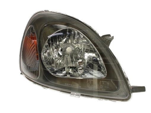 Far fata Dreapta (H4, electric, cu motor, culoare semnalizator: transparent) potrivit TOYOTA YARIS -06.03