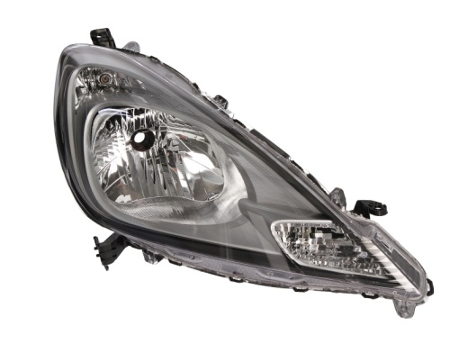 Far fata Dreapta (H4, electric, manual, fara motoras, culoare insert: cromat, culoare semnalizator: alb) potrivit HONDA JAZZ III 01.11-12.15