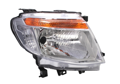 Far fata Dreapta (H4, fara motoras, culoare insert: cromat, culoare semnalizator: galben) potrivit FORD RANGER