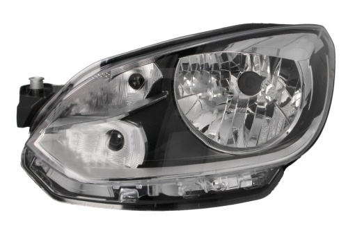 Far fata Stanga (H4, electric, fara motoras, culoare insert: negru, culoare semnalizator: alb) potrivit VW LOAD UP, UP!