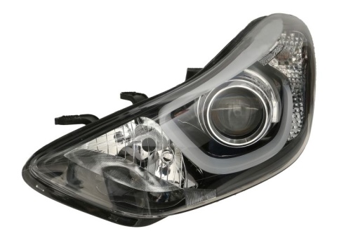 Far fata Stanga (H7/HB3/LED/PY21W, electric, fara motoras, culoare insert: cromat, culoare semnalizator: transparent) potrivit HYUNDAI ELANTRA V