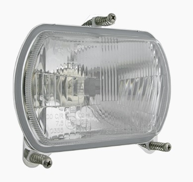 Far stanga/dreapta (H4, main bulb seal, culoare insert: crom platinat) potrivit CASE IH 2000, FARM; EICHER 3000, 4000, WOTAN I; FIAT 400, 45-XX, 50-XX, 55-XX, 60-XX, 70-XX, 72-XX, 80-XX, 82-XX; FORD 3000