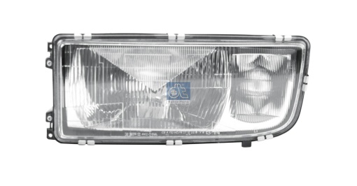 Far stanga (H1/H4, manual, fara motor, cu lampă de ceață, culoare insert: crom platinat) potrivit MERCEDES ACTROS, ACTROS MP2 / MP3, ATEGO, AXOR, AXOR 2 04.96- - Img 1