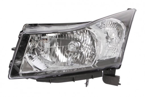 Far Stanga (H4, electric, cu motor, culoare insertie: cromat/negru) potrivit CHEVROLET CRUZE