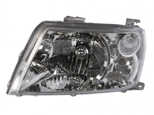 Far Stanga (H4, electric, fara motoras, culoare insertie: cromat, culoare semnalizator: transparent) potrivit SUZUKI GRAND VITARA II 01.05-01.09