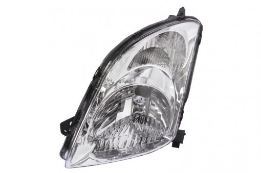 Far Stanga (H4, manual, fara motoras, culoare insertie: cromat, culoare semnalizator: transparent) potrivit SUZUKI SWIFT III