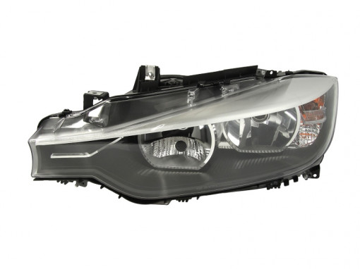 Far Stanga (H7/H7/PW24W, electric, cu motor, culoare insertie: negru) potrivit BMW 3 (F30, F80), 3 (F31)