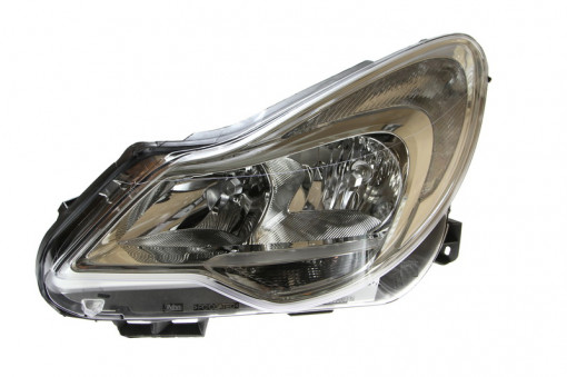 Far Stanga (halogen, H1/H7, electric, cu motor, culoare insertie: cromat, culoare semnalizator: transparent) potrivit OPEL CORSA D, CORSA D/HATCHBACK -12.14