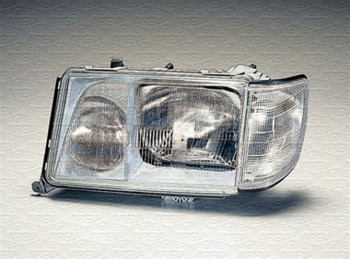 Far Stanga (halogen, H3/H4, culoare insertie: cromat) potrivit MERCEDES 124 (A124), 124 (C124), 124 T-MODEL (S124), 124 (W124), E (A124), E (C124), E T-MODEL (S124), E (W124)