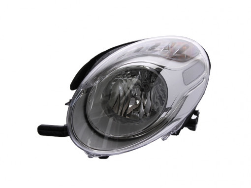 Far Stanga (halogen, PY21W, electric, cu motor, bec, culoare insertie: cromat, culoare semnalizator: portocaliu) potrivit FIAT 500L