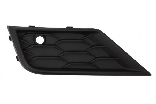 Grila bara fata dreapta (cu gauri senzori parcare, plastic, negru) VW TIGUAN dupa 2007