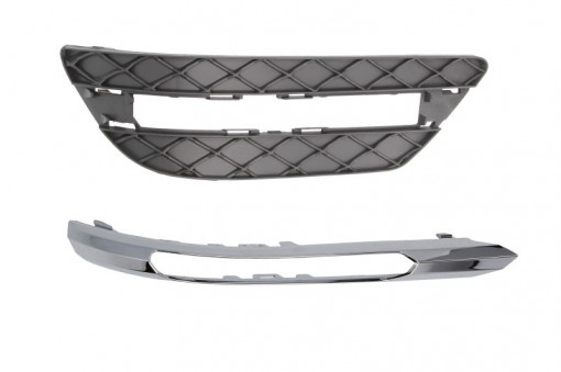 Grila bara fata stanga AVANTGARDE/ELEGANCE, cu locas lumini zi, negru/crom MERCEDES Clasa C T-MODEL (S204), C (W204) intre 2011-2014
