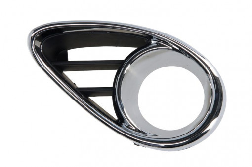 Grila bara fata Stanga cadru cromat, cu locas proiector, negru potrivit INFINITI FX, QX70 10.08- 03.08-