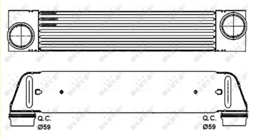 Intercooler potrivit BMW 5 (E60), 5 (E61) 2.0D/2.5D/3.0D 09.02-05.10