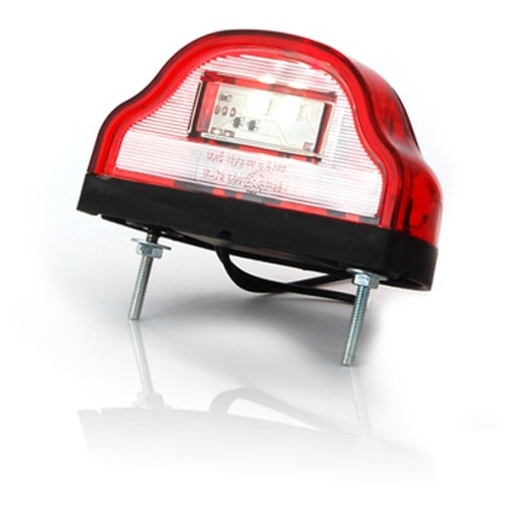 Lampa numar inmatriculare (LED, 12/24V, culoare: rosu)