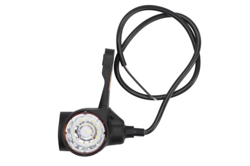 Lumina clarificare dreapta, forma: rotund, portocaliu/rosu/alb, LED, în relief, lungime cablu 600mm, cu cuier, 12/24V (IP68)