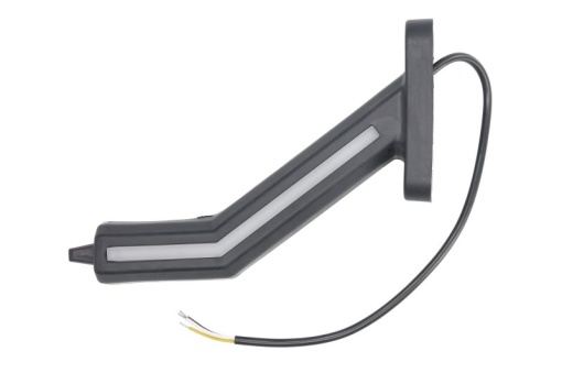 Lumina clarificare stanga, portocaliu/rosu/alb, LED, suprafata, lungime cablu 400mm, cu brat lung, 12/24V (cu functie de semnalizator spate, IP6K9K)