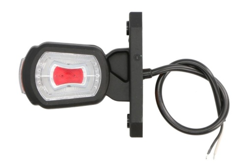 Lumina delimitare stanga, portocaliu/rosu/alb, LED lungime cablu 300mm, brat scurt, 12/24V (IP68)