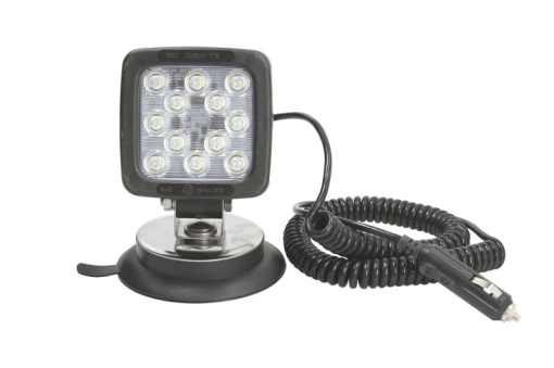 Lumina lucru (LED, 12/24V, 17W, 1750lm, numar elemente LED: 12, lungime: 101mm, inaltime: 101mm, adancime: 60mm, cu comutator; cu dop; cu fir spiralat de 3m; montabil cu magnet)