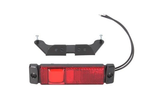 Lumini clarificare stanga/dreapta; SLIM, rosu, LED, inaltime 32mm; latime 130mm; adancime 12,5mm, în relief, lungime cablu 210mm, cu cuier, 12/24V (tip: neon, SLIM)