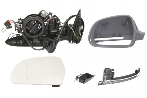 Oglinda laterala Stanga electrica, asferica, incalzita, potrivit AUDI A6 ALLROAD C6, A6 ALLROAD C7, A6 C6