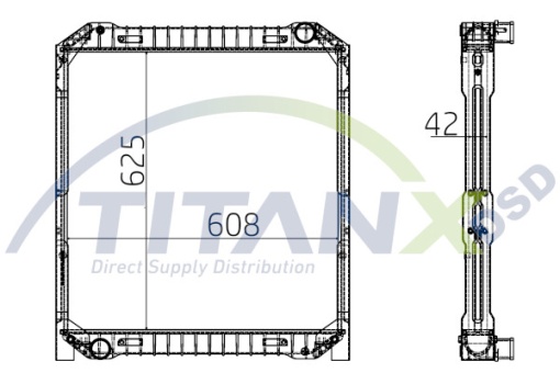 Radiator racire motor (cu rama) potrivit IVECO EUROCARGO I-III 8360.46.417/8360.46.417TCA 01.91-09.15
