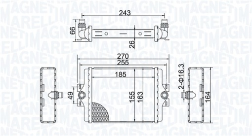 Radiator racire motor potrivit BMW 2 (F22, F87), 2 (F23), 3 (F30, F80), 3 (F31), 3 GRAN TURISMO (F34), 4 (F32, F82), 4 (F33, F83), 4 GRAN COUPE (F36) 2.0/3.0D 11.11-