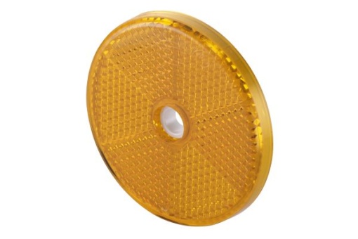 Reflector rotund (galben diametru: 60mm, 60mm x 7/60mm) potrivit FENDT 1000 1038 VARIO/1042 VARIO/1046 VARIO/1050 VARIO/11400 TTV/3.10 2WD/3.10 4WD/3.30/3.50/3.60 2WD/3.60 4WD/3.65/3.70 - Img 1