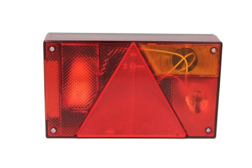 Stop spate dreapta MULTIPOINT I (12/24V, cu intermitent, cu lumina de ceata, cu lumina stop, lumini parcare, cu lumina placuta inmatriculare, reflector triunghiular, conector: 5 pin, fara bec)
