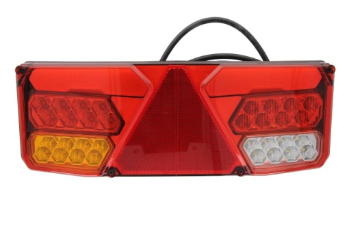 Stop spate stanga (LED, 12/24V, cu intermitent, cu far ceață, lumina de marșarier, cu stop, lumină de parcare, reflector triunghiular) - Img 1